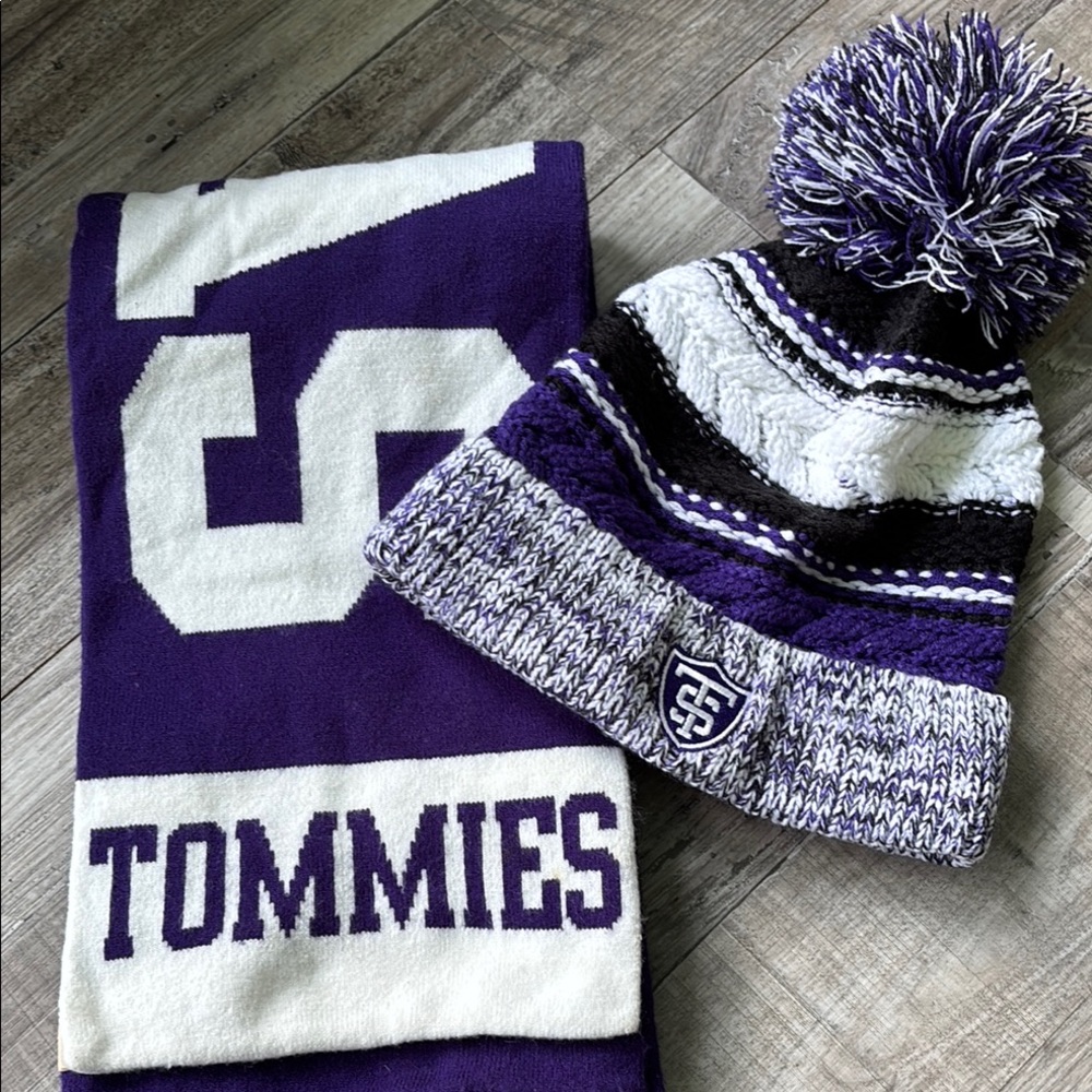 The Game Purple and White Tommies Knit Set